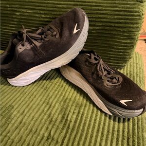 Hoka One One Black Sneakers with White Accents